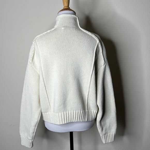 Zara Ecru Mock Neck Sweater - Picture 5 of 6